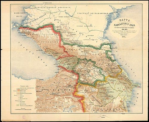 Map of Caucasus, c. 1801